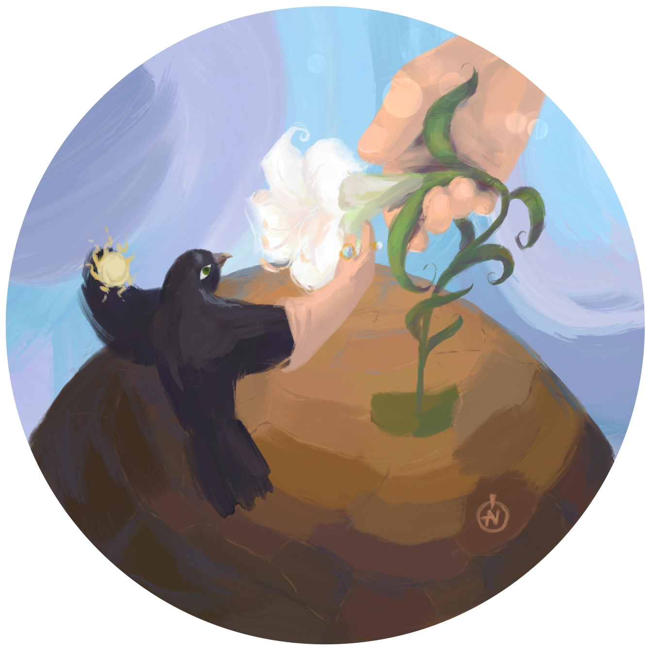 Ілюстрація до Пісні Григорія Сковороди "Бачучи горе свого життя" від Олени Горецької